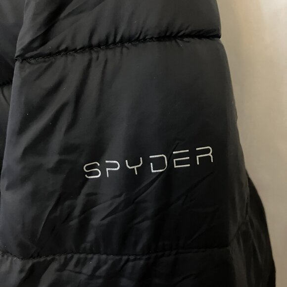 Spyder Jacket Womens L Black Insulated Quilted Long Puffer Coat Parka Ski Snow - Picture 4 of 10